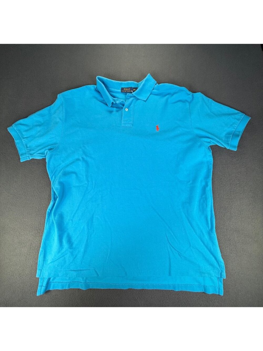 Polo Ralph Lauren Men's Long Tail Polo SS Shirt Size XXL Blue/Red Pony